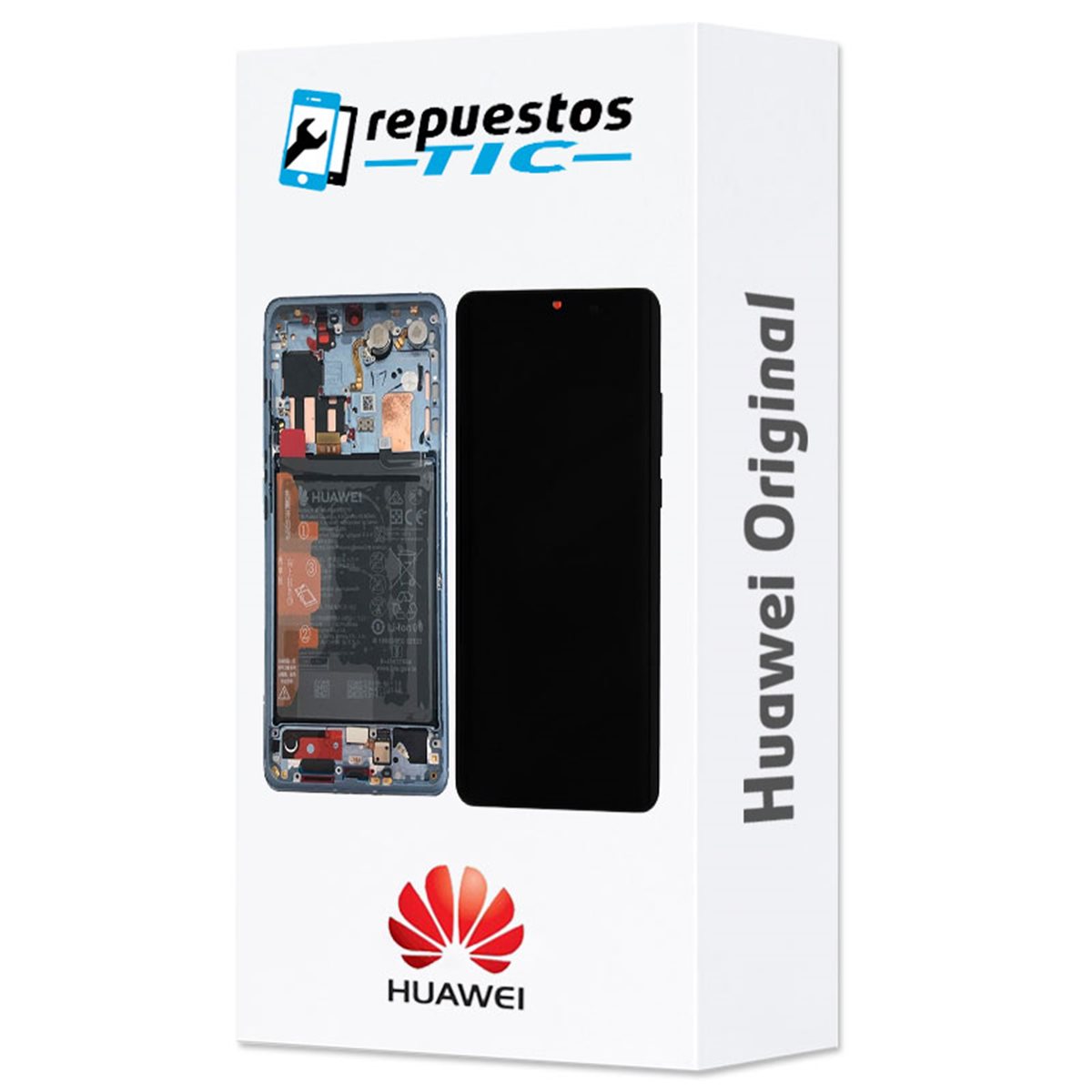 Pantalla completa original con marco Huawei P30 Pro (VOG-L29) Azul Nácar