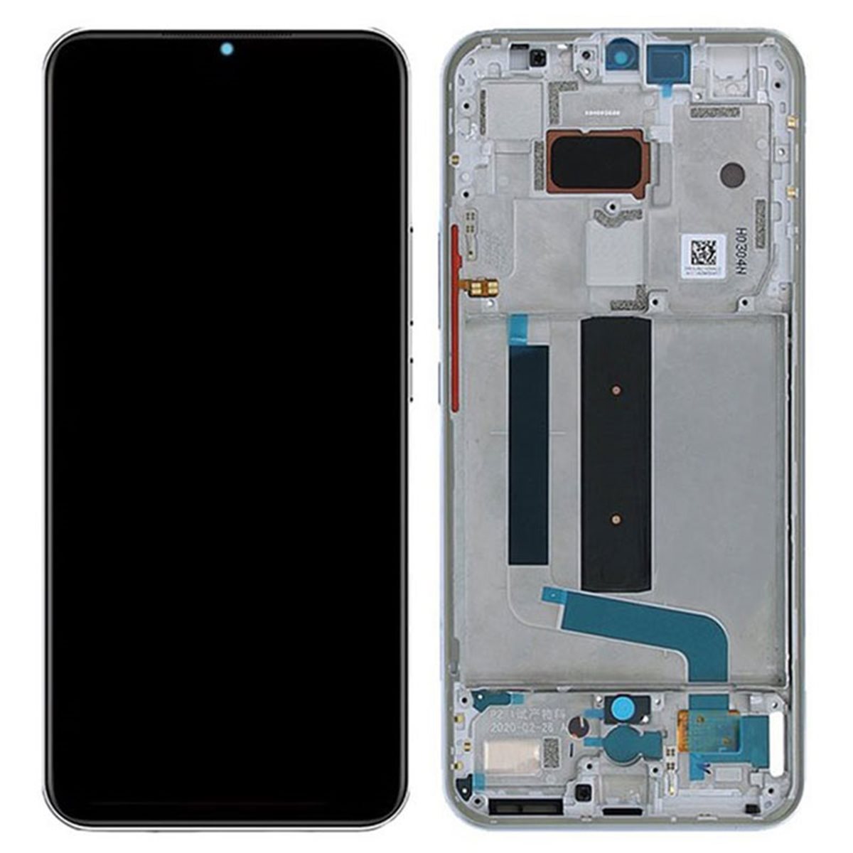 Pantalla completa original con marco Xiaomi Mi 10 Lite 5G Blanco