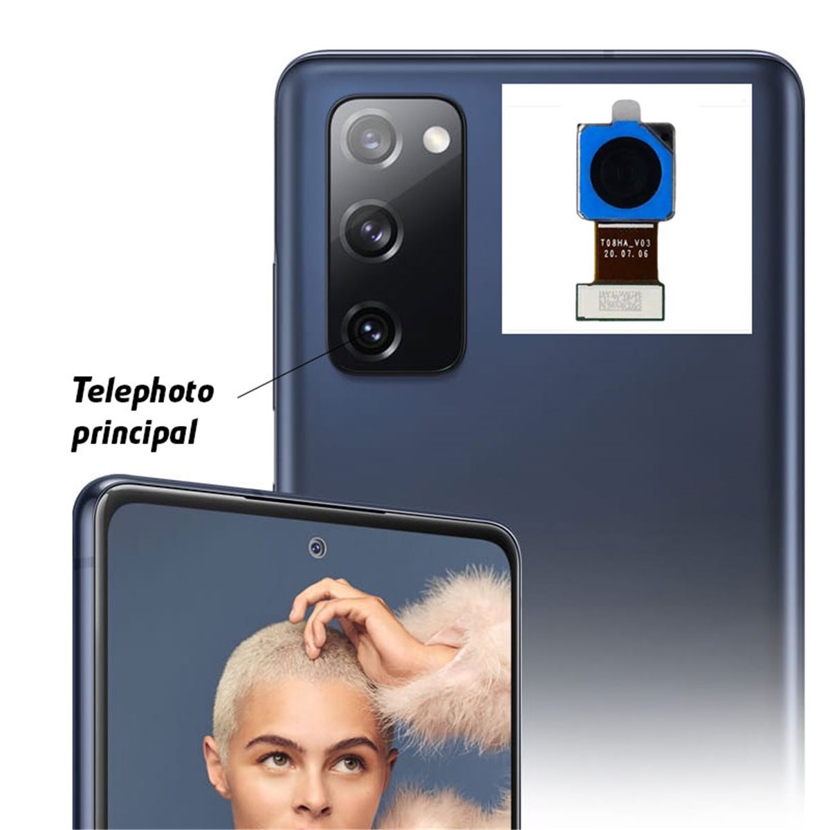 Camara trasera original telephoto Samsung Galaxy S20 FE 5G G781