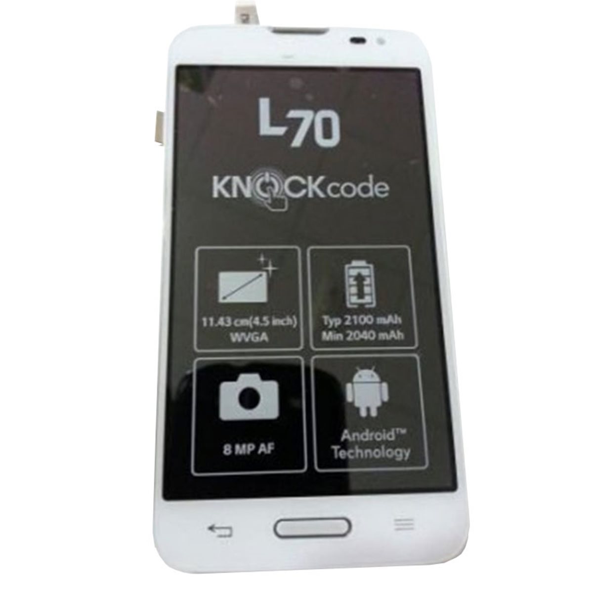 Pantalla completa con marco LG Optimus L70 D320 Blanco