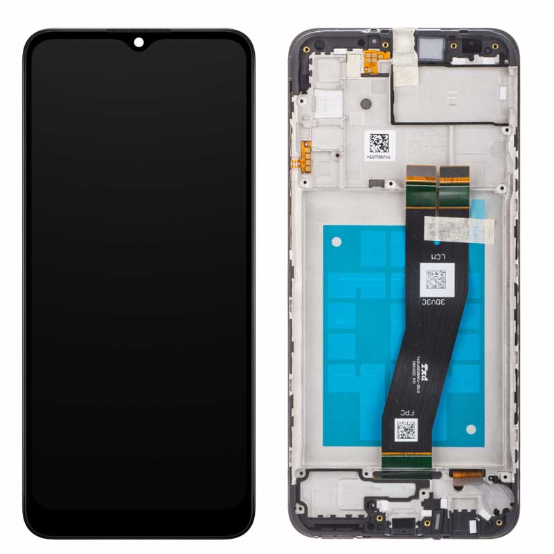 Pantalla completa original con marco Samsung Galaxy A02s A025F Negro