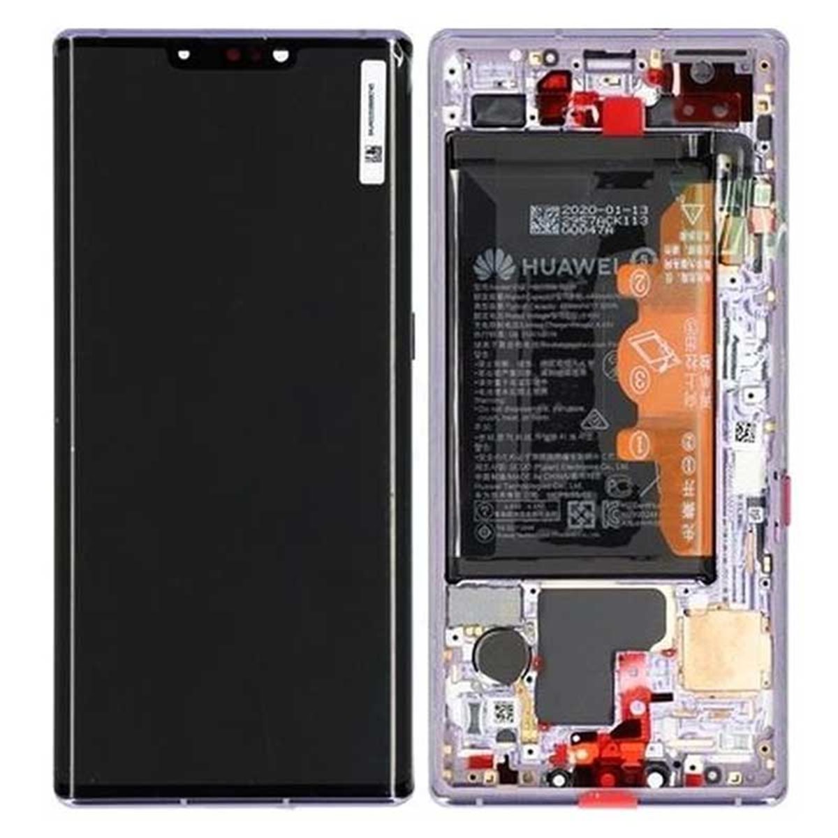Pantalla completa original con marco Huawei Mate 30 Pro Plata