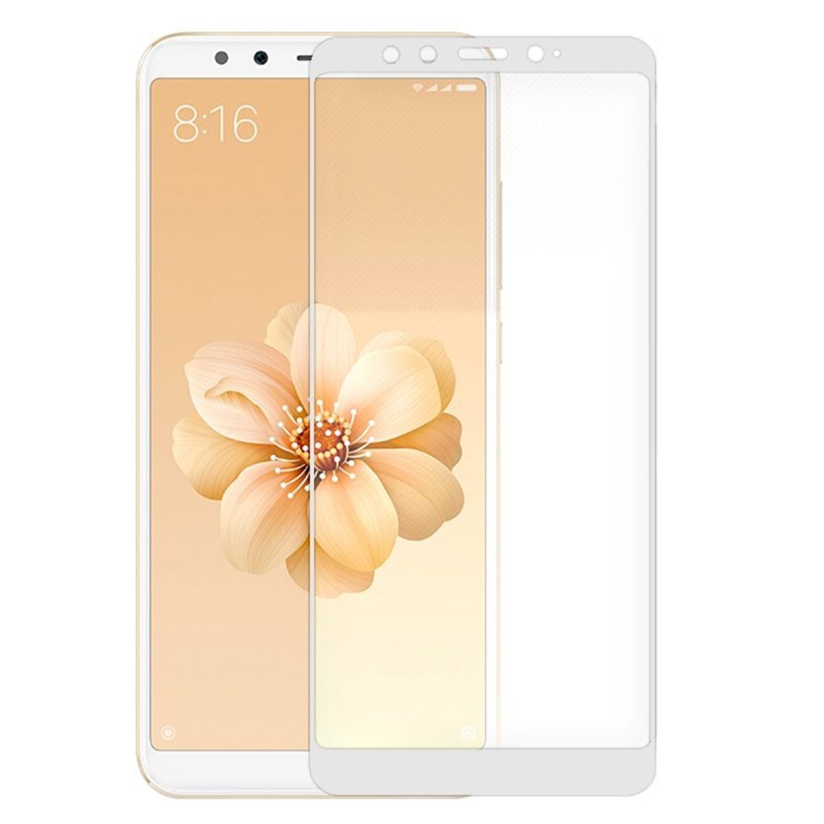 Protector pantalla cristal templado  Xiaomi Mi A2/ Mi 6X Blanco