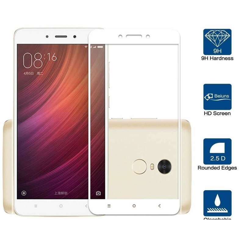 Protector de Pantalla Cristal Templado Xiaomi Redmi note 4X blanco