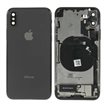 Chasis iPhone X completo com componentes (tapa traseira com logo + marco) Preto