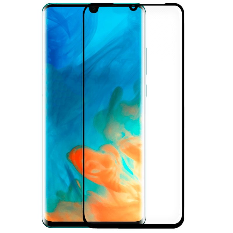 Protector pantalla cristal templado  Huawei P30 Negro