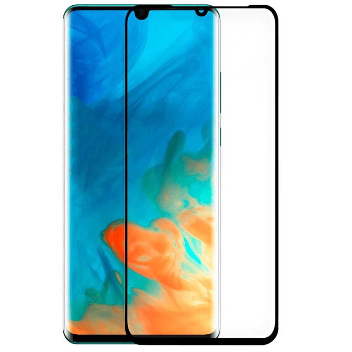 Protector pantalla cristal templado  Huawei P30 Negro
