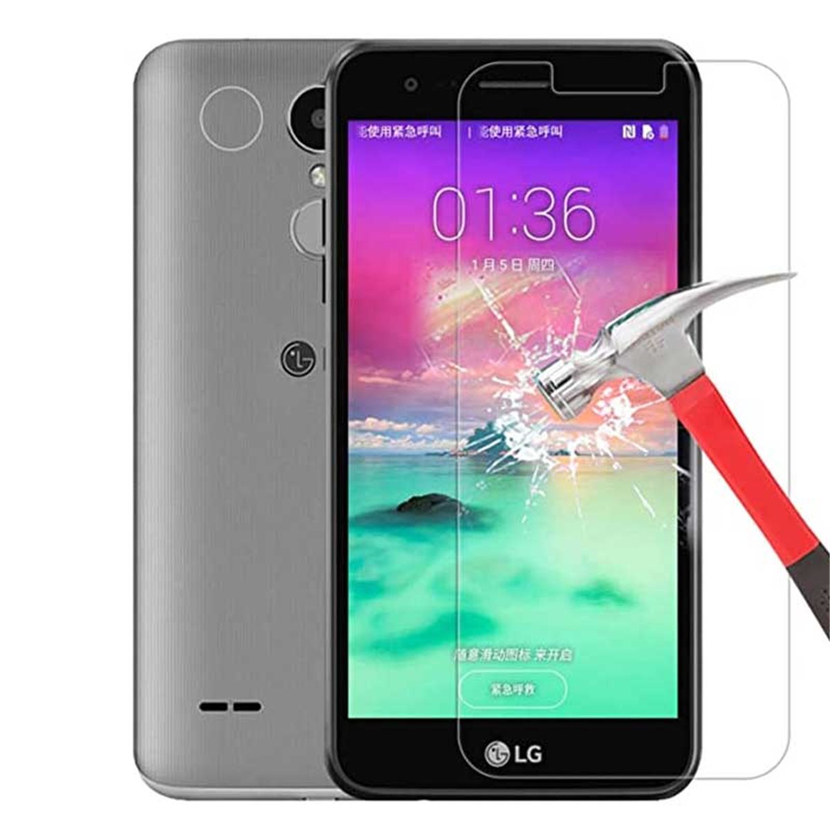 Protector pantalla cristal templado LG K10 2017 M250N