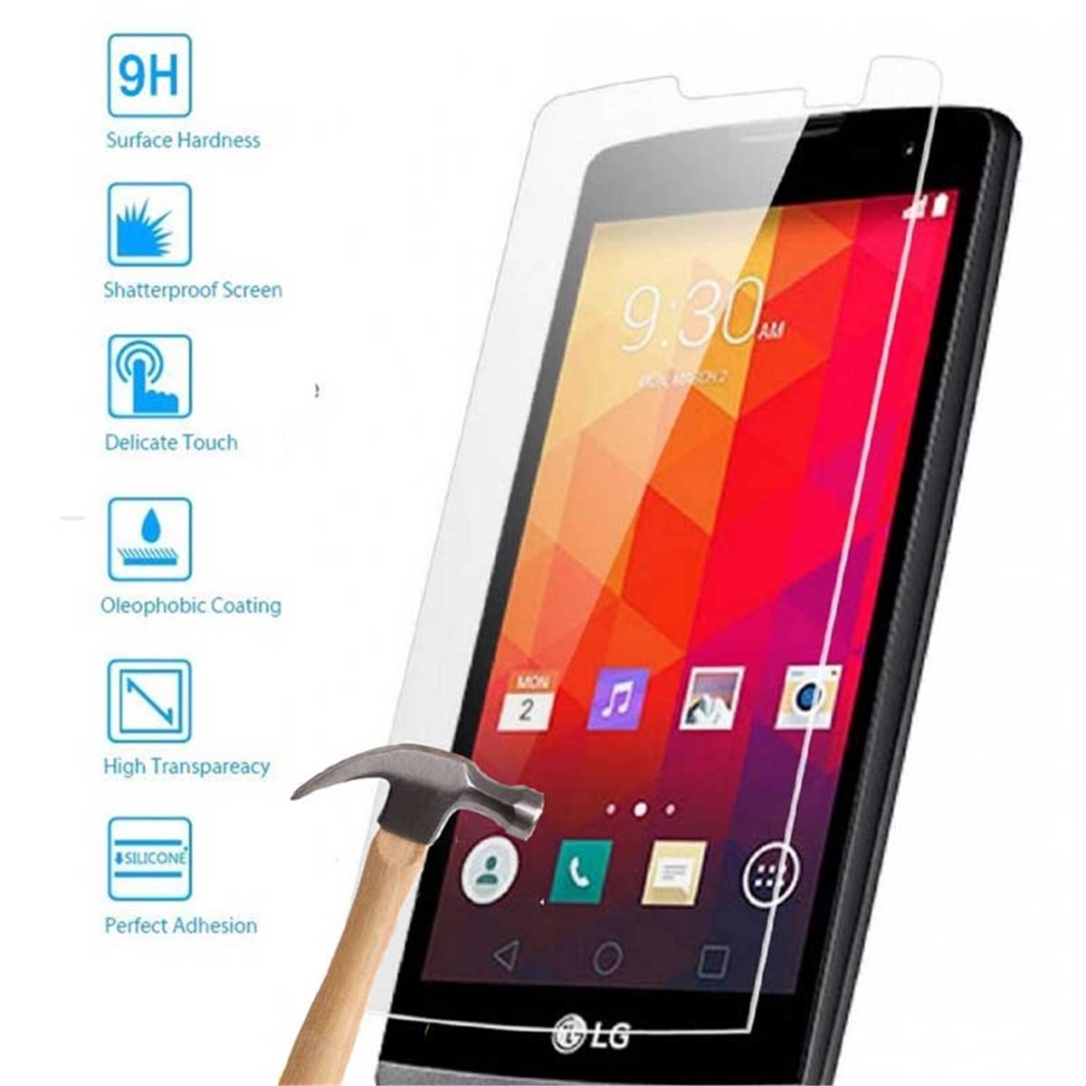 Protector pantalla cristal templado  LG Leon 4G H340