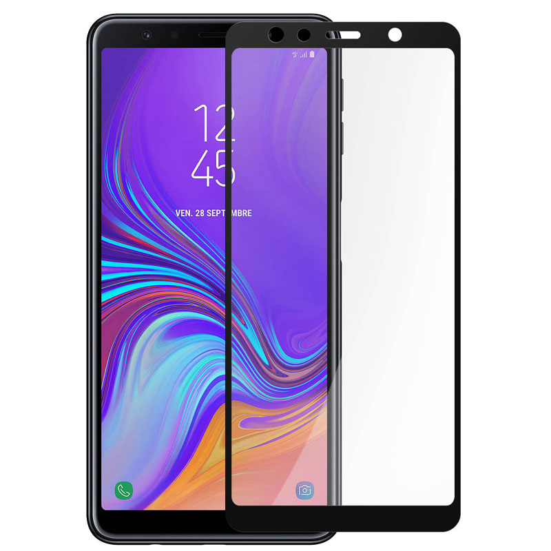 Protector pantalla cristal templado Samsung Galaxy A7 (2018) A750 Negro