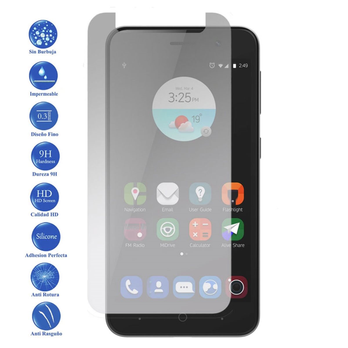 Protector pantalla cristal templado ZTE Blade A520