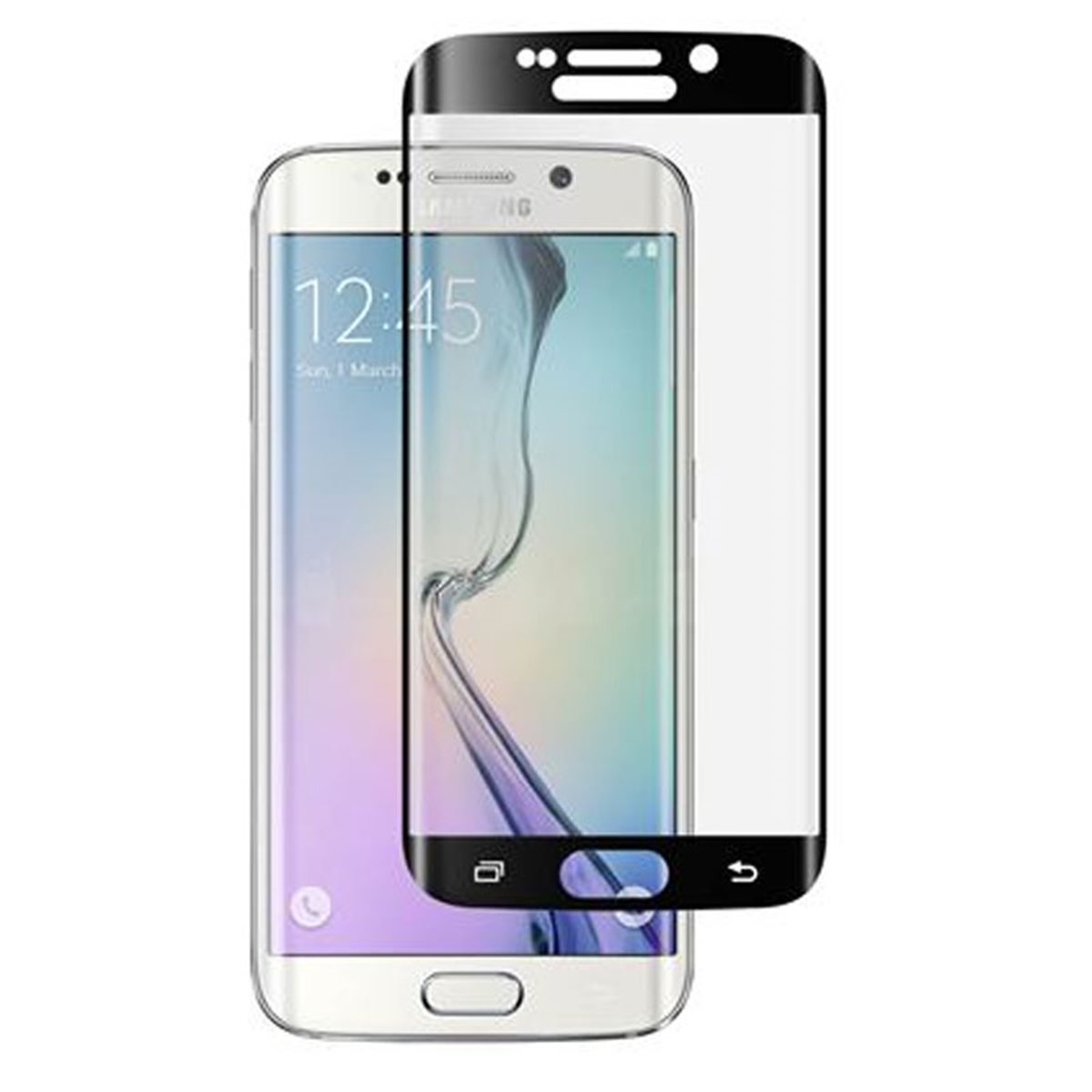 Protector pantalla cristal templado Samsung Galaxy S6 Edge Plus G928 Negro