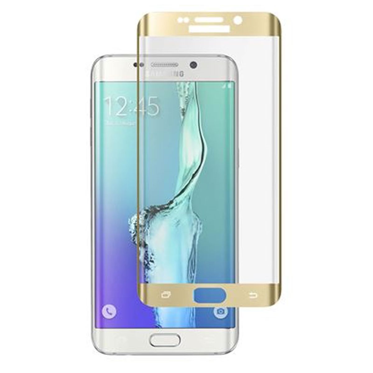 Protector pantalla cristal templado Samsung Galaxy S6 Edge Plus G928 Oro