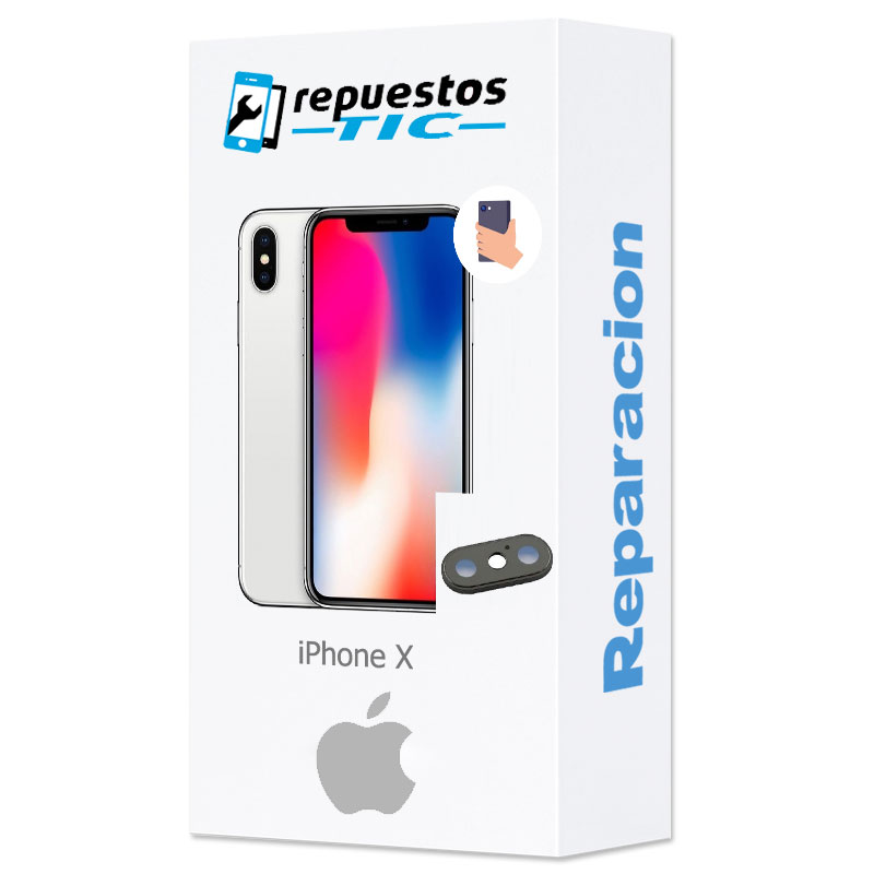Reparación lente camara trasera iphone X