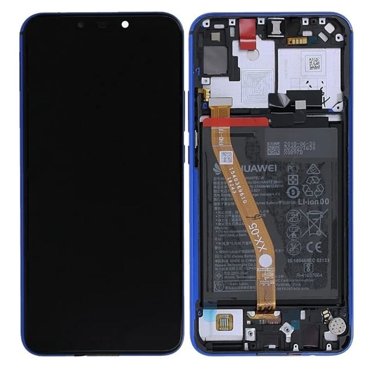 Pantalla original con marco y bateria Huawei P Smart Plus/ Nova 3i Purpura