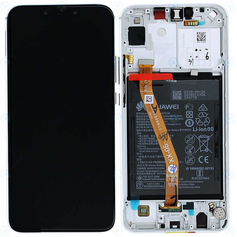 Pantalla original con marco y bateria Huawei P Smart Plus/ Nova 3i Blanco