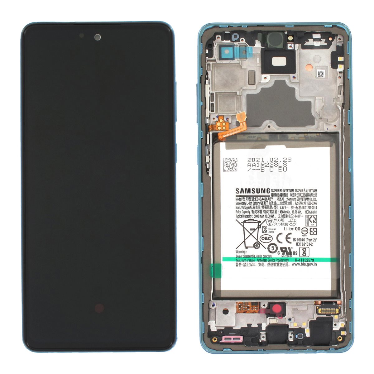 Pantalla original Samsung Galaxy A72 A725 / 5G A726B Azul