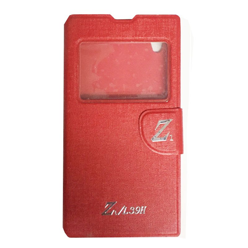 Funda protectora tipo libro Sony Xperia Z1 L39H Rojo logo Z