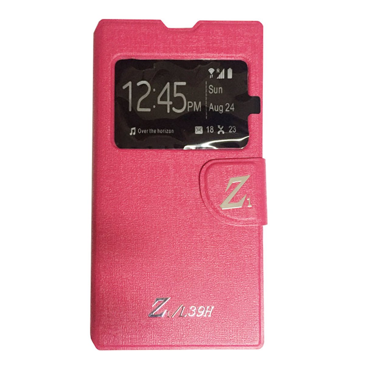 Funda protectora tipo libro Sony Xperia Z1 L39H Rosa logo Z