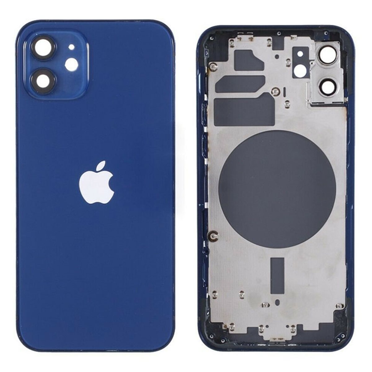 Chasis iPhone 12 Azul carcasa + tapa trasera