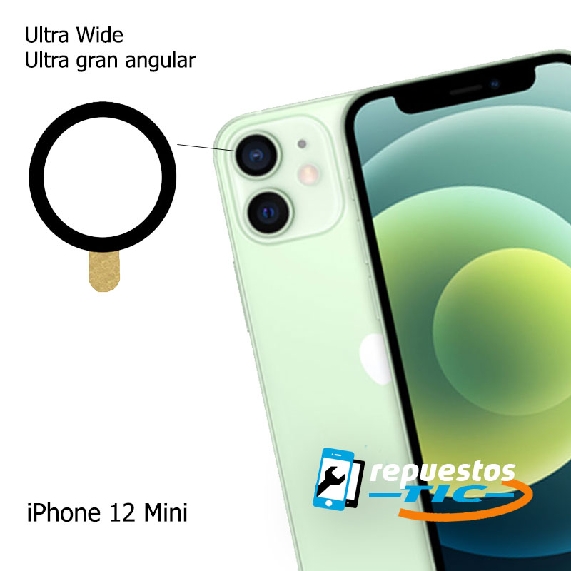 Lente Camara trasera  ultra gran angular iPhone 12 Pro Max/ 12 Pro/ 12 Mini/ 12