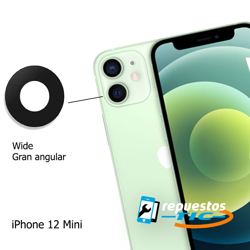 Lente Camara trasera gran angular iPhone 12 Pro Max/ 12 Pro/ 12 Mini/ 12
