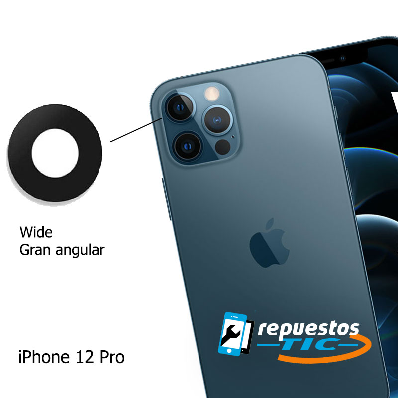 Lente Camara trasera gran angular iPhone 12 Pro Max/ 12 Pro/ 12 Mini/ 12
