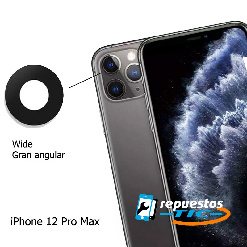 Lente Camara trasera gran angular iPhone 12 Pro Max/ 12 Pro/ 12 Mini/ 12
