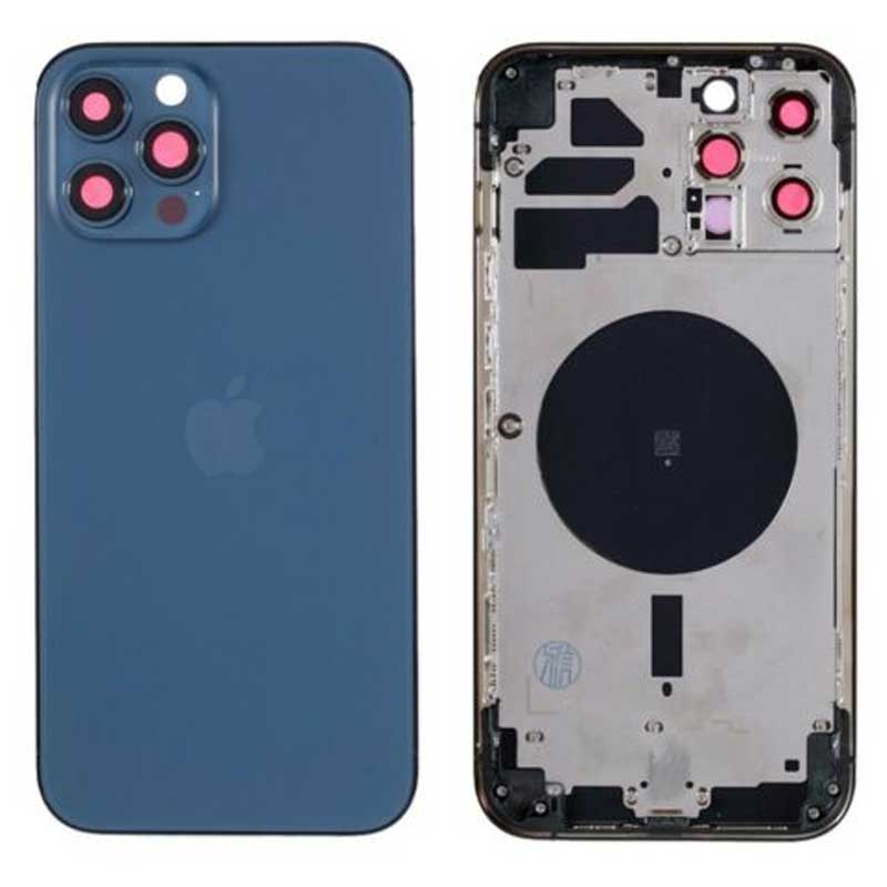 Chasis iPhone 12 Pro Max azul (sin componentes)
