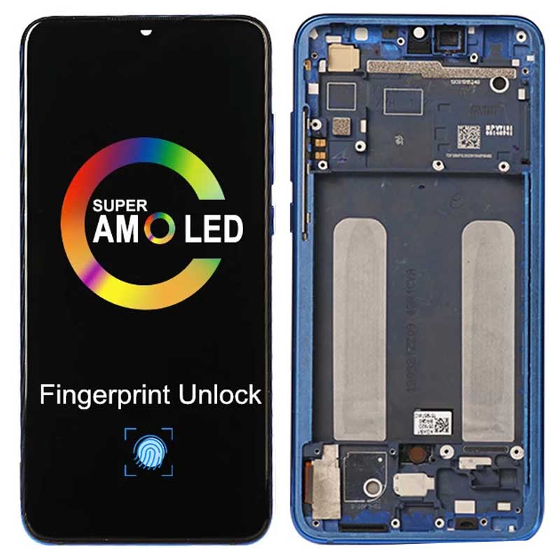 Pantalla completa original con marco Xiaomi Mi 9 Lite Azul