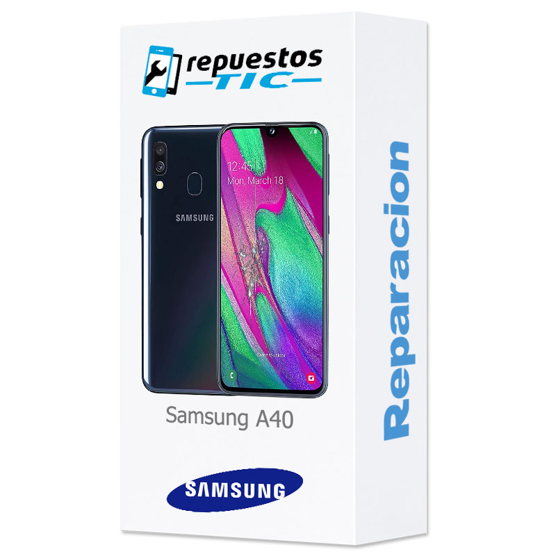 Reparación Pantalla completa original Samsung A405F/DS Galaxy A40 Negro