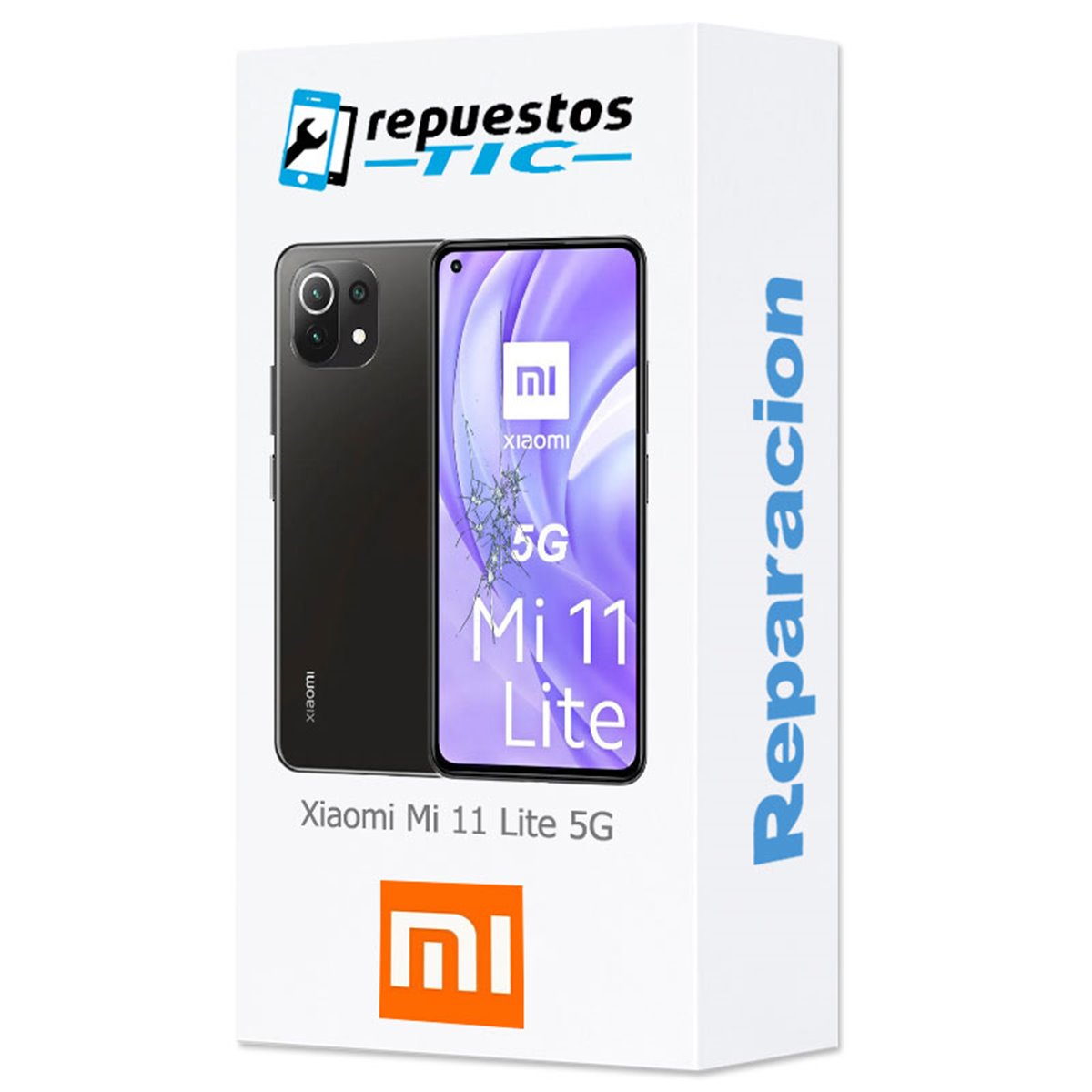 Reparacion/ cambio Pantalla completa original con marco Xiaomi Mi 11 Lite 5G Negro