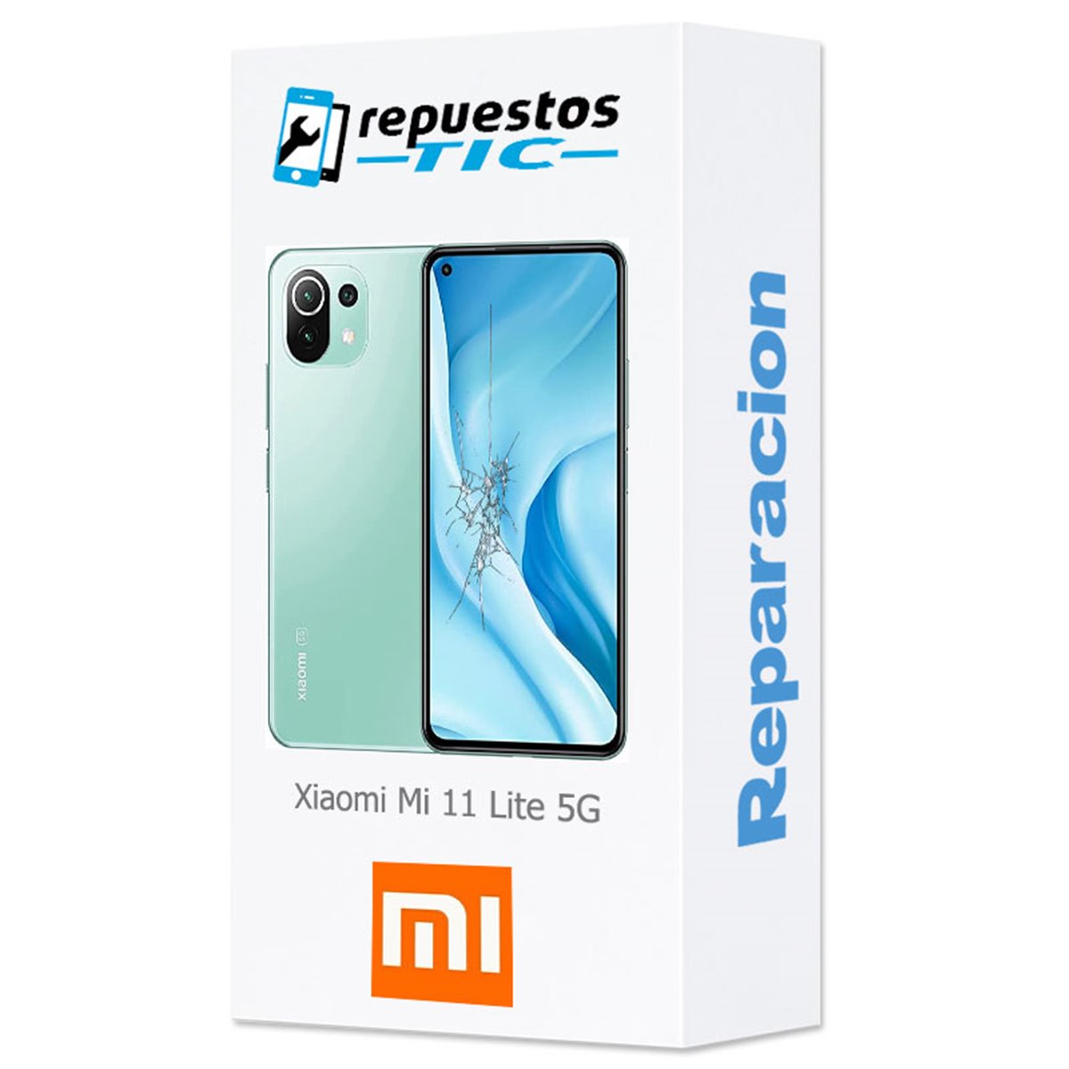 Reparacion/ cambio Pantalla completa original con marco Xiaomi Mi 11 Lite 5G Verde