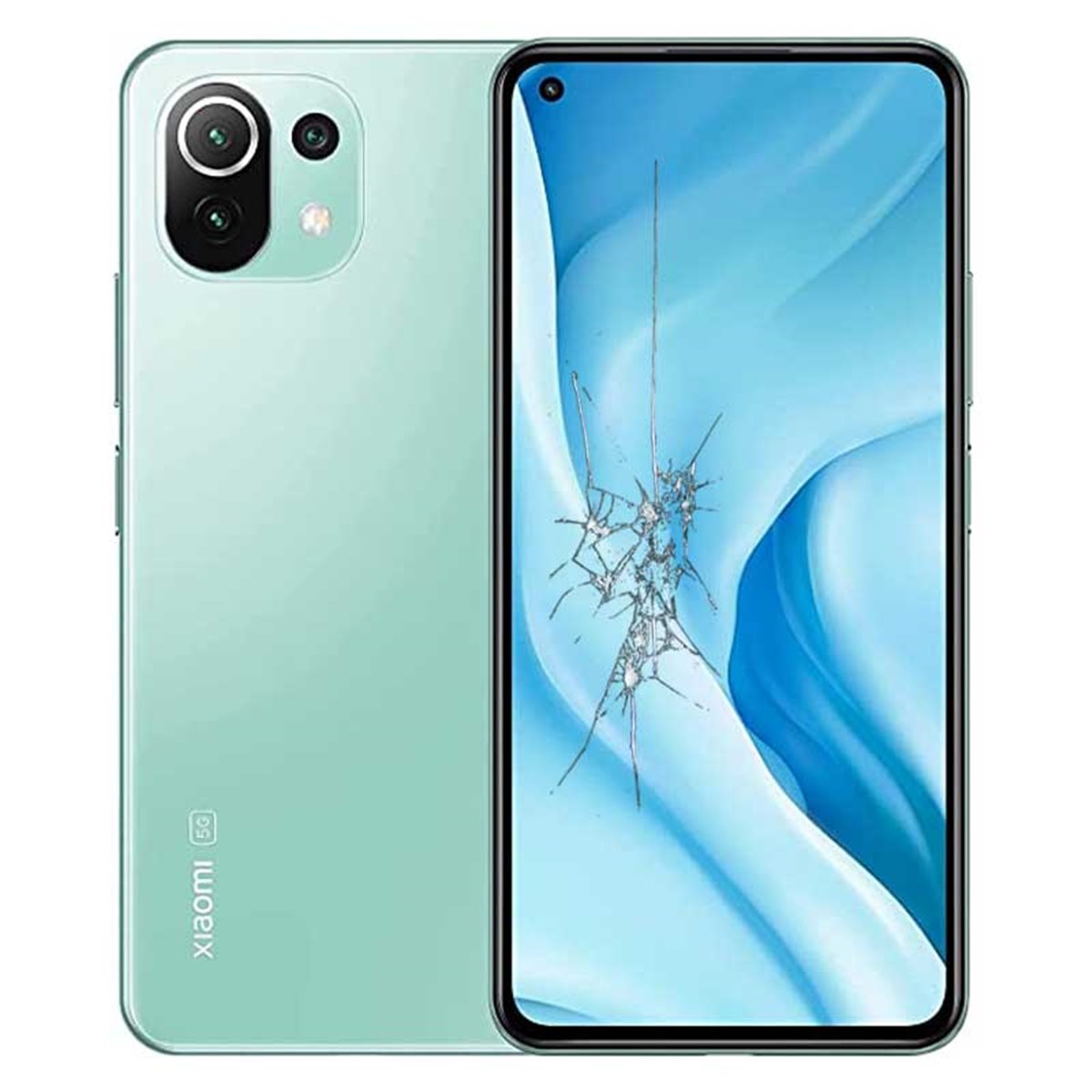 Reparacion/ cambio Pantalla completa original con marco Xiaomi Mi 11 Lite 5G Verde
