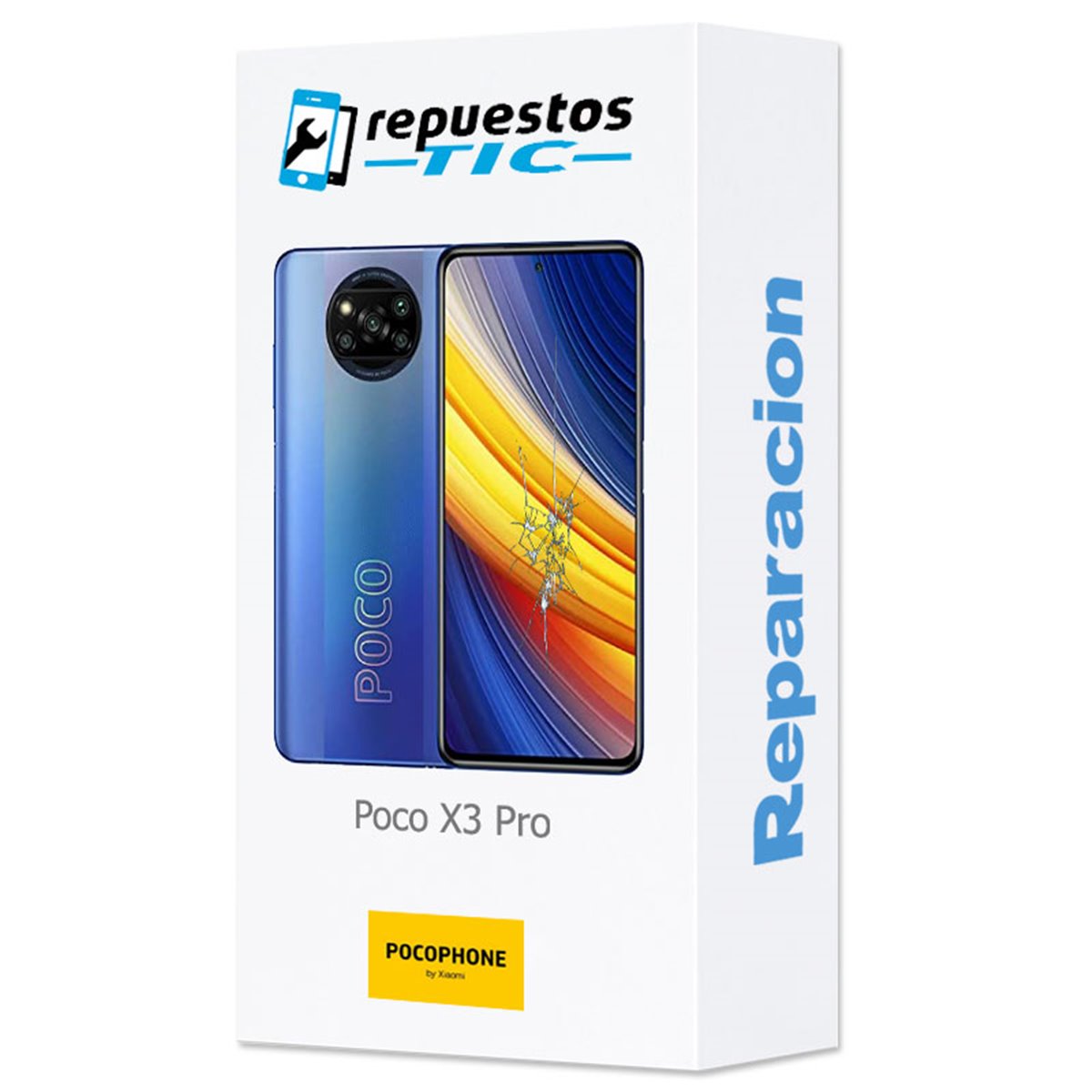 Reparacion/ cambio Pantalla completa original con marco Poco X3 Pro Azul