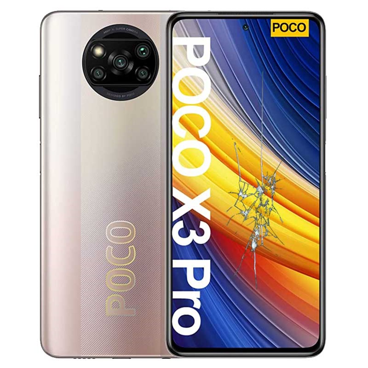 Reparacion/ cambio Pantalla completa original con marco Poco X3 Pro Bronce