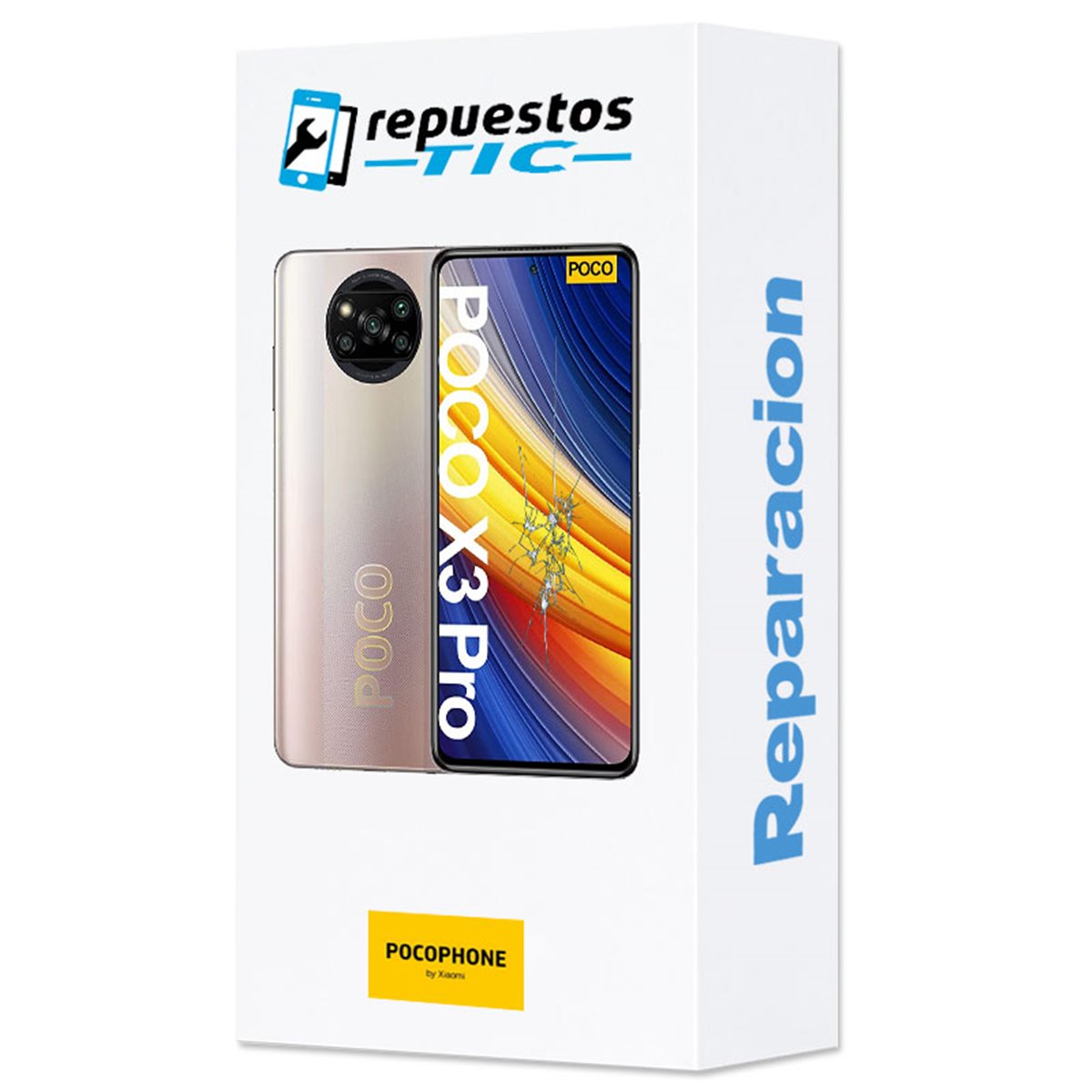 Reparacion/ cambio Pantalla completa original con marco Poco X3 Pro Bronce