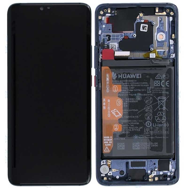 Pantalla original con marco y bateria Huawei Mate 20 Pro Azul