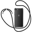 Funda protectora silicona transparente con cordon iPhone SE 2020
