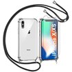 Funda protectora silicona transparente con cordon iPhone X/ Xs