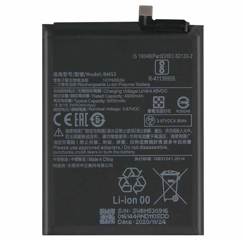 Bateria BM 53 Xiaomi Mi 10T/ Mi 10T Pro