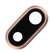 Lente Camara trasera iPhone 8 Plus con marco Oro Rosa