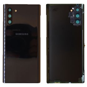 Tapa trasera Samsung Galaxy Note 10 N970 con lente Negra (Aura Black)