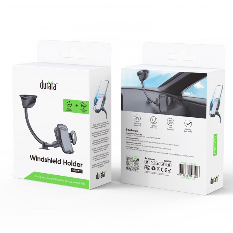 Soporte universal de movil para el parabrisas del coche Durata DRHM32