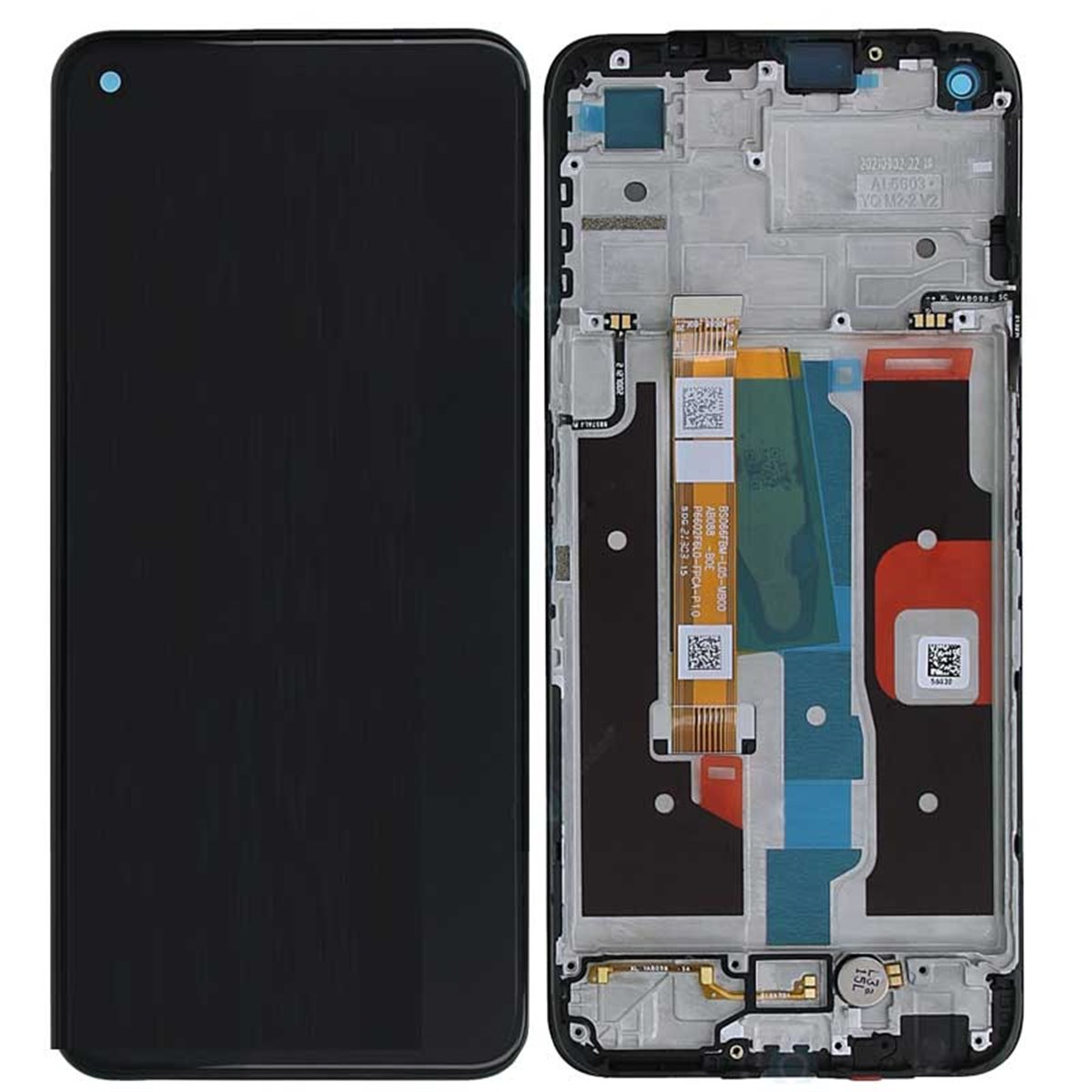 Pantalla original Realme 8i Service Pack. Negro
