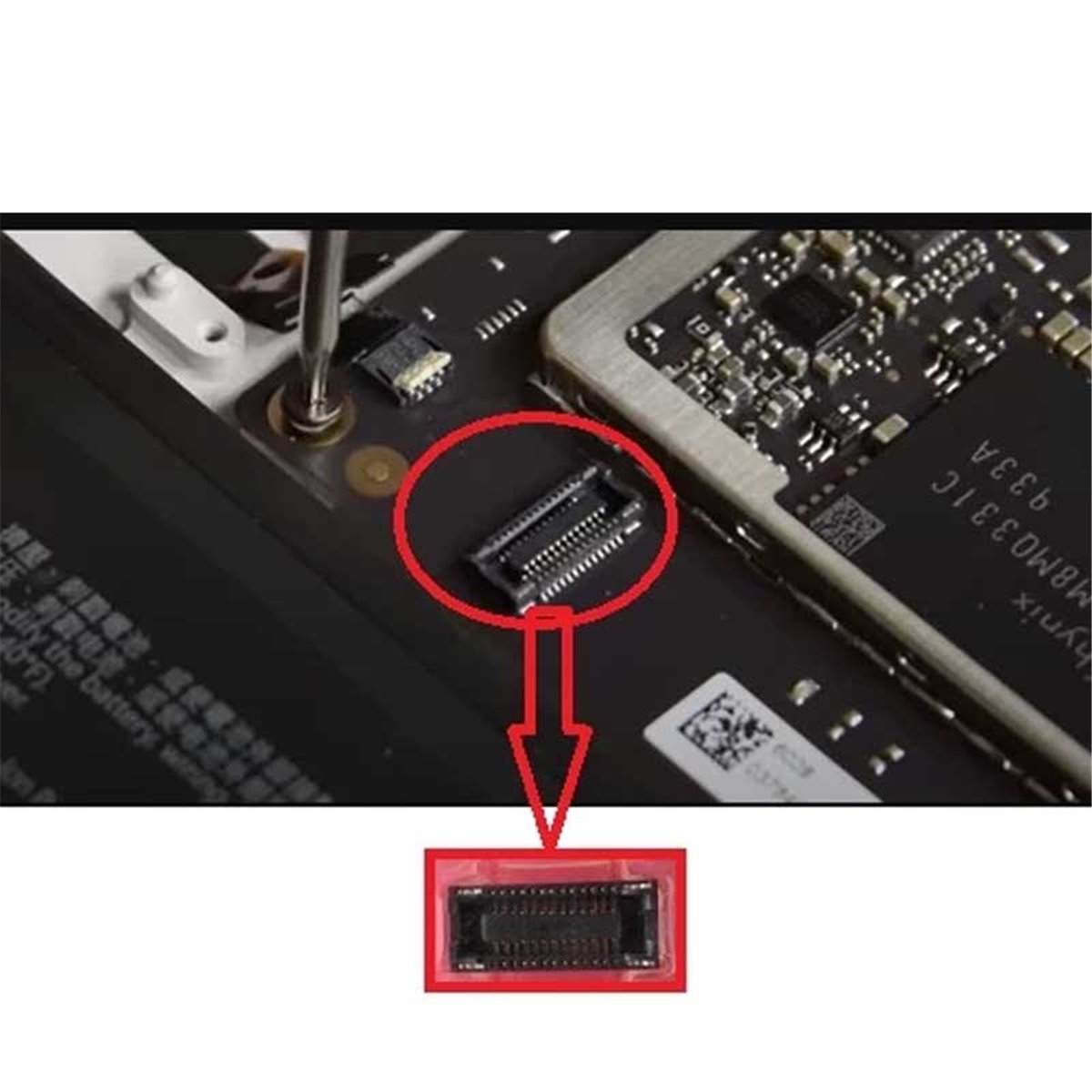 Conector FCP pantalla tactil a placa base Microsoft Surface Pro 7