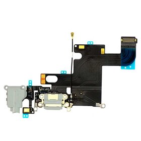 Flex Conector Carga y Micro para iPhone 6 blanco
