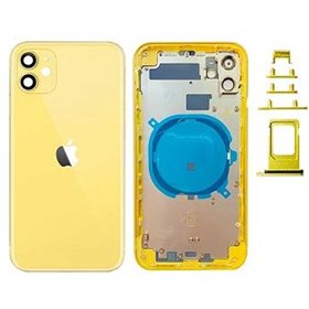 Chasis sin componentes iphone 11 (carcaça tapa traseira com logo + marco) Amarillo