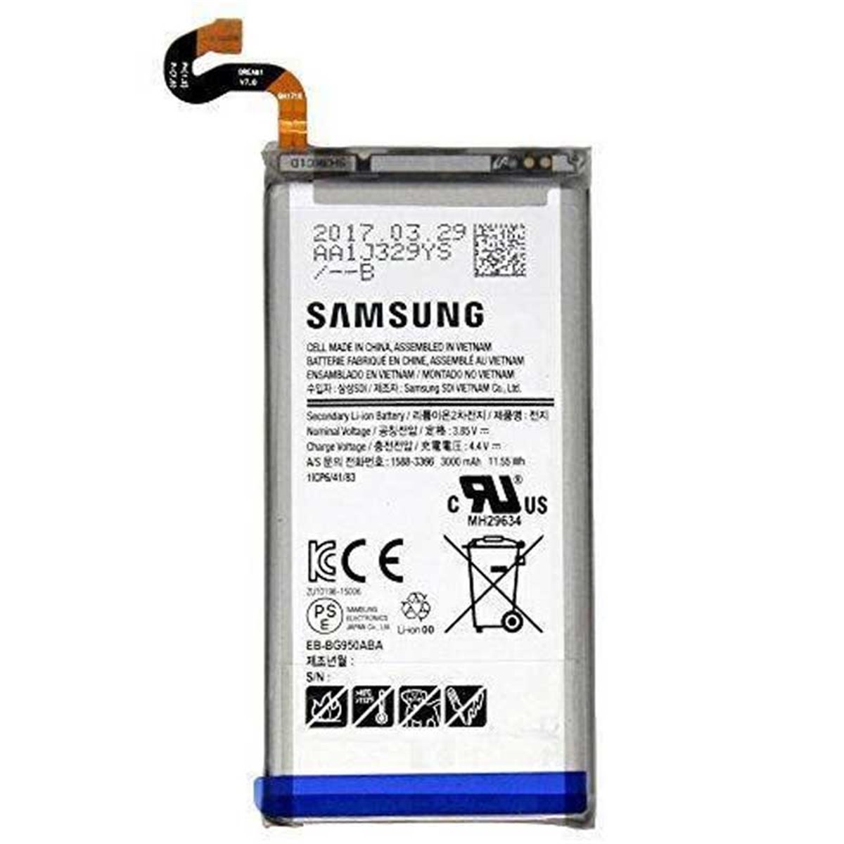 Bateria original EB-BG950ABE: Samsung Galaxy S8 G950F
