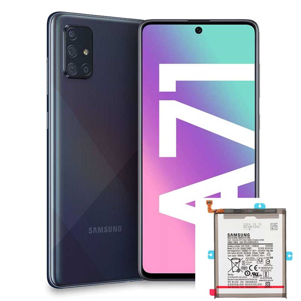 Cambio bateria original Samsung Galaxy A71 A715 Service Pack 